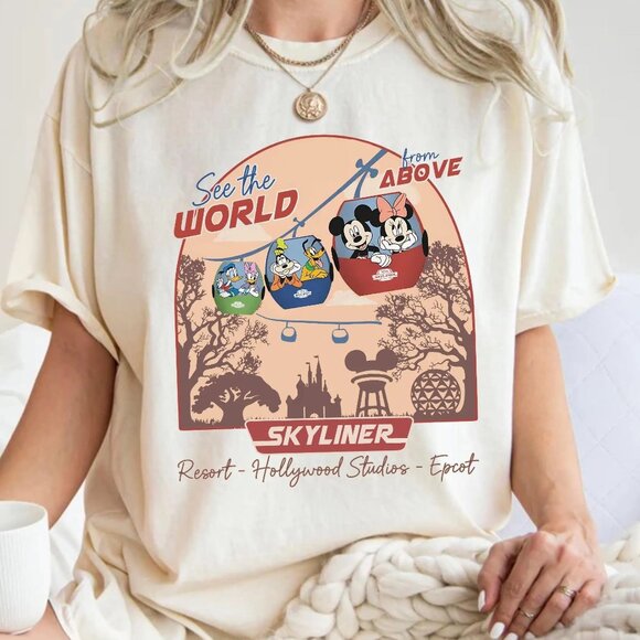 Disney Skyliner See the World From Above" T-Shirt - Picture 1 of 1